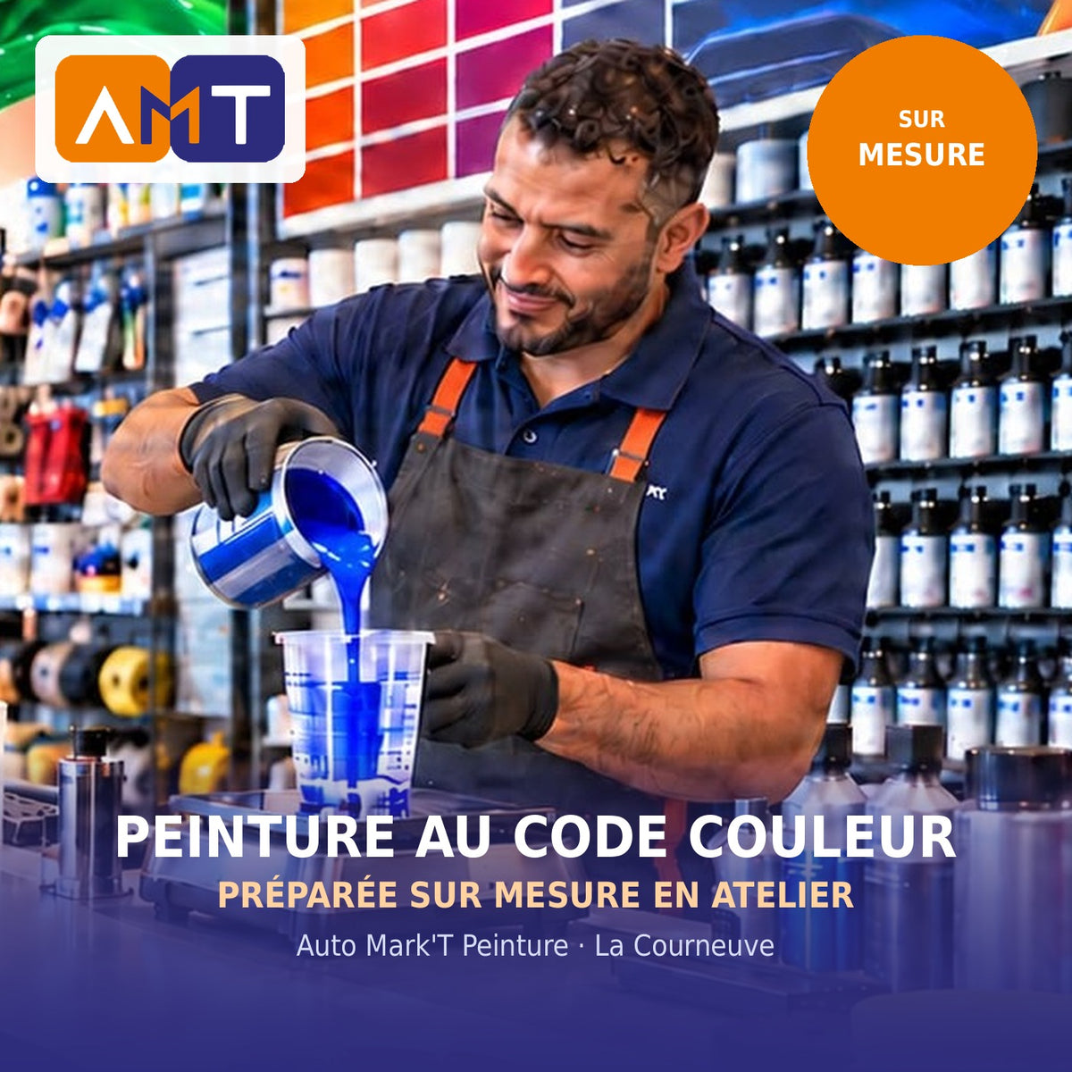 Peinture brillant direct 2:1 au code couleur Octoral, préparée sur mesure - Auto Mark'T La Courneuve